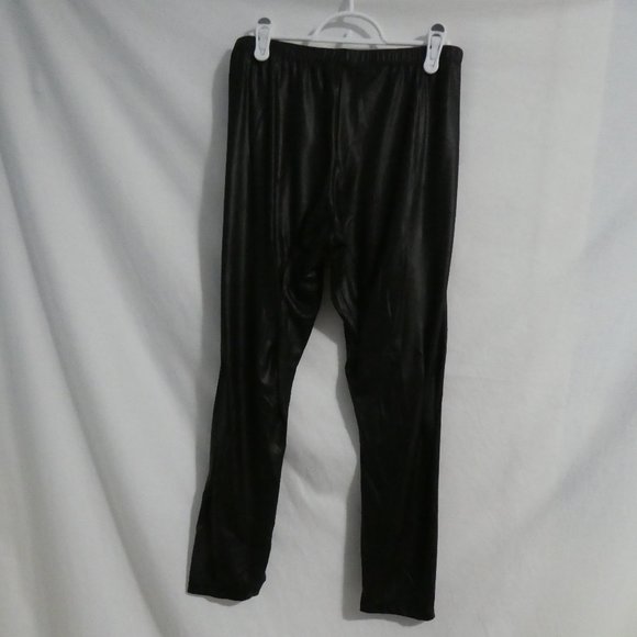 DEVOTED Luxury Apparel, size medium, shiny black stretchable leggings, BNWOT - Picture 2 of 14